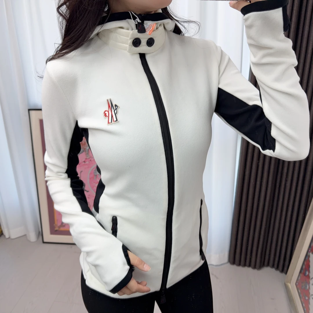 95新 MONCLER 雪系列抓绒外套白色/251127CXQHRA4
