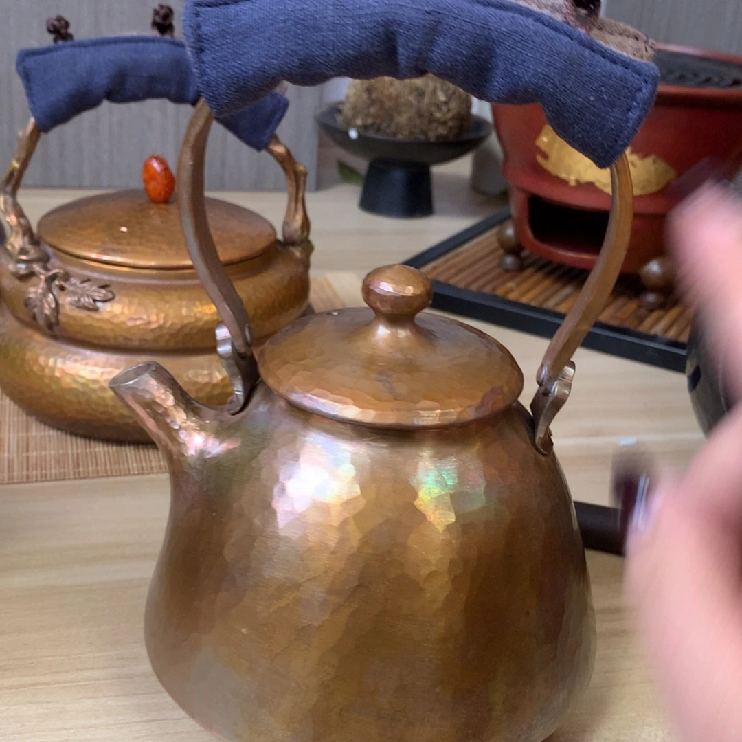 吉***米做旧自然包浆色老铜壶