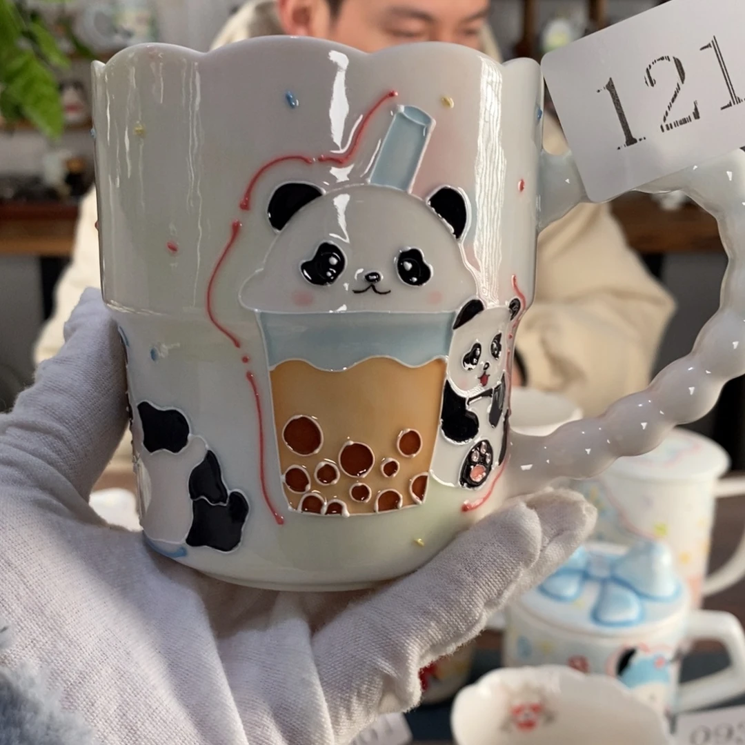 瓷片景德镇釉下彩手绘