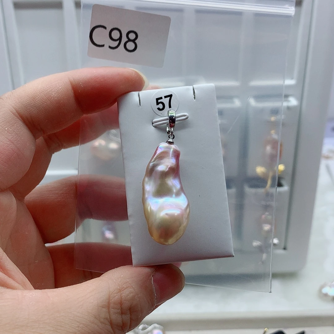 淡水珍珠吊坠(不含链)合金