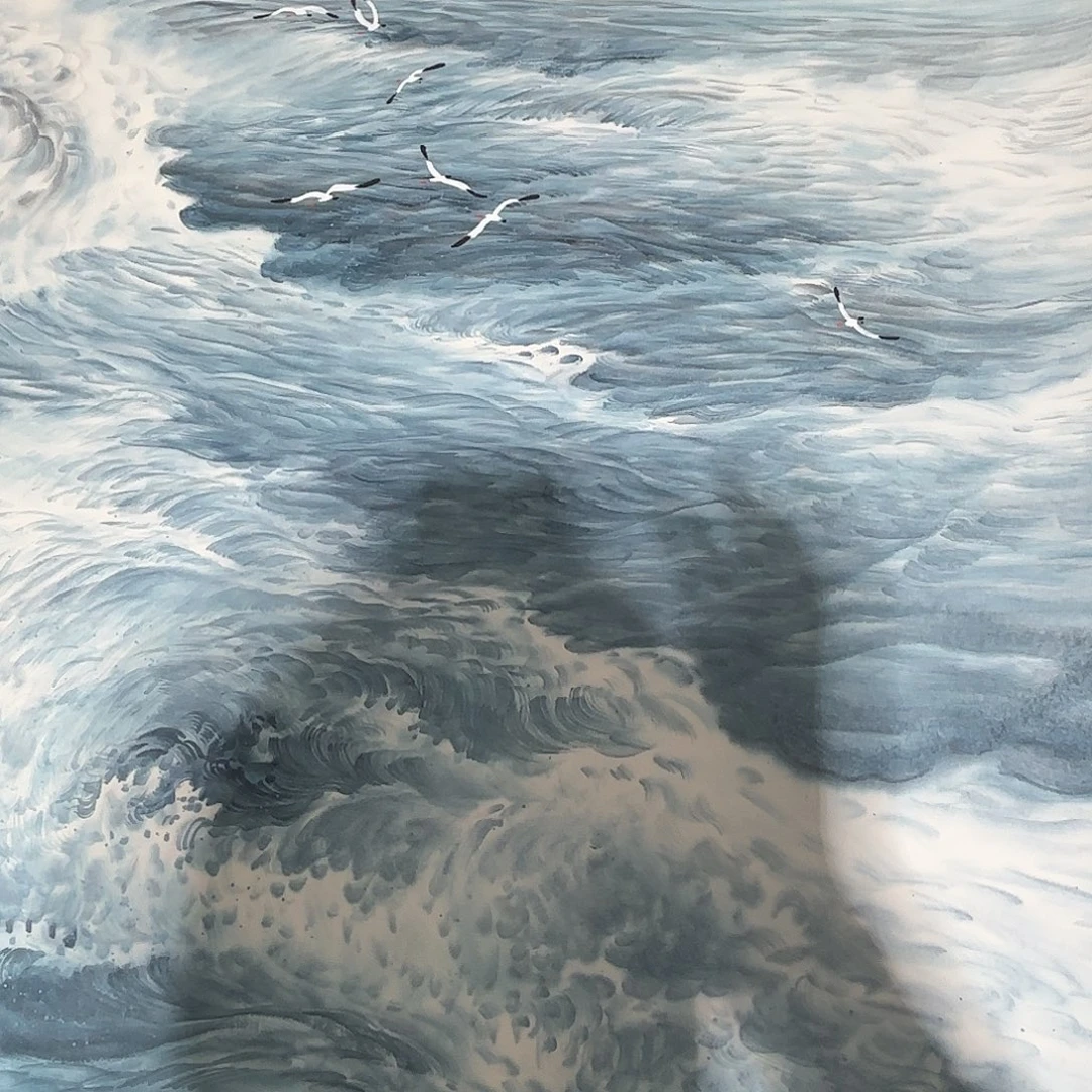 国画海纳百川八平尺