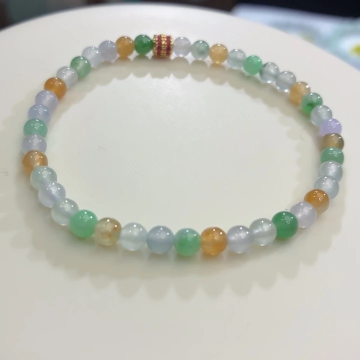 翡翠未镶嵌手链冰胶糖果卡4.5