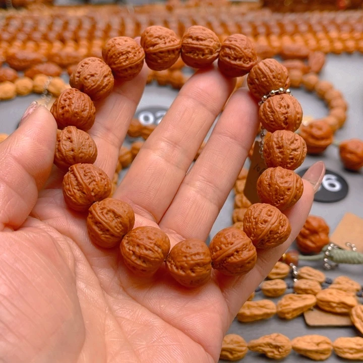 再***蓝文玩核桃吊坠核桃手串