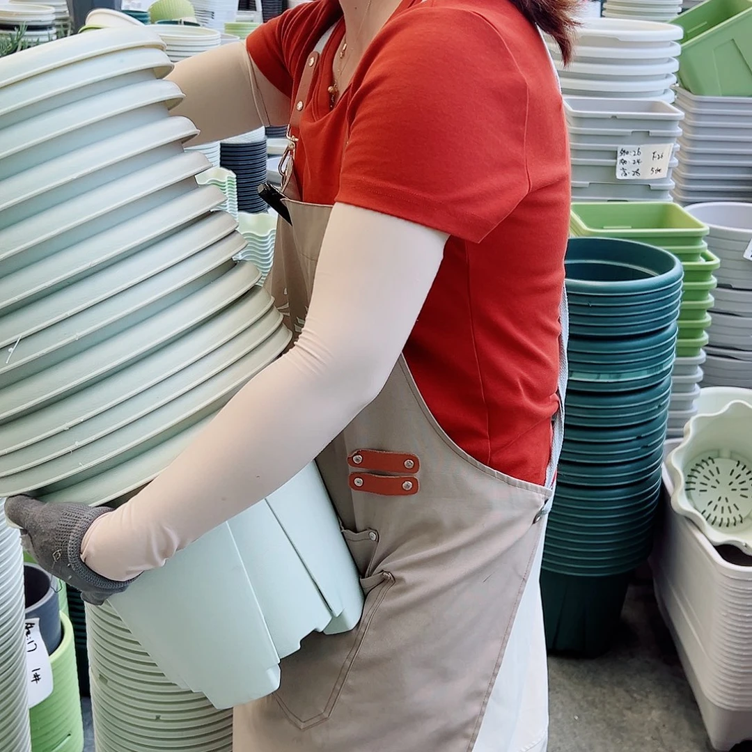 瑕疵青山盆6#米白色6个无托