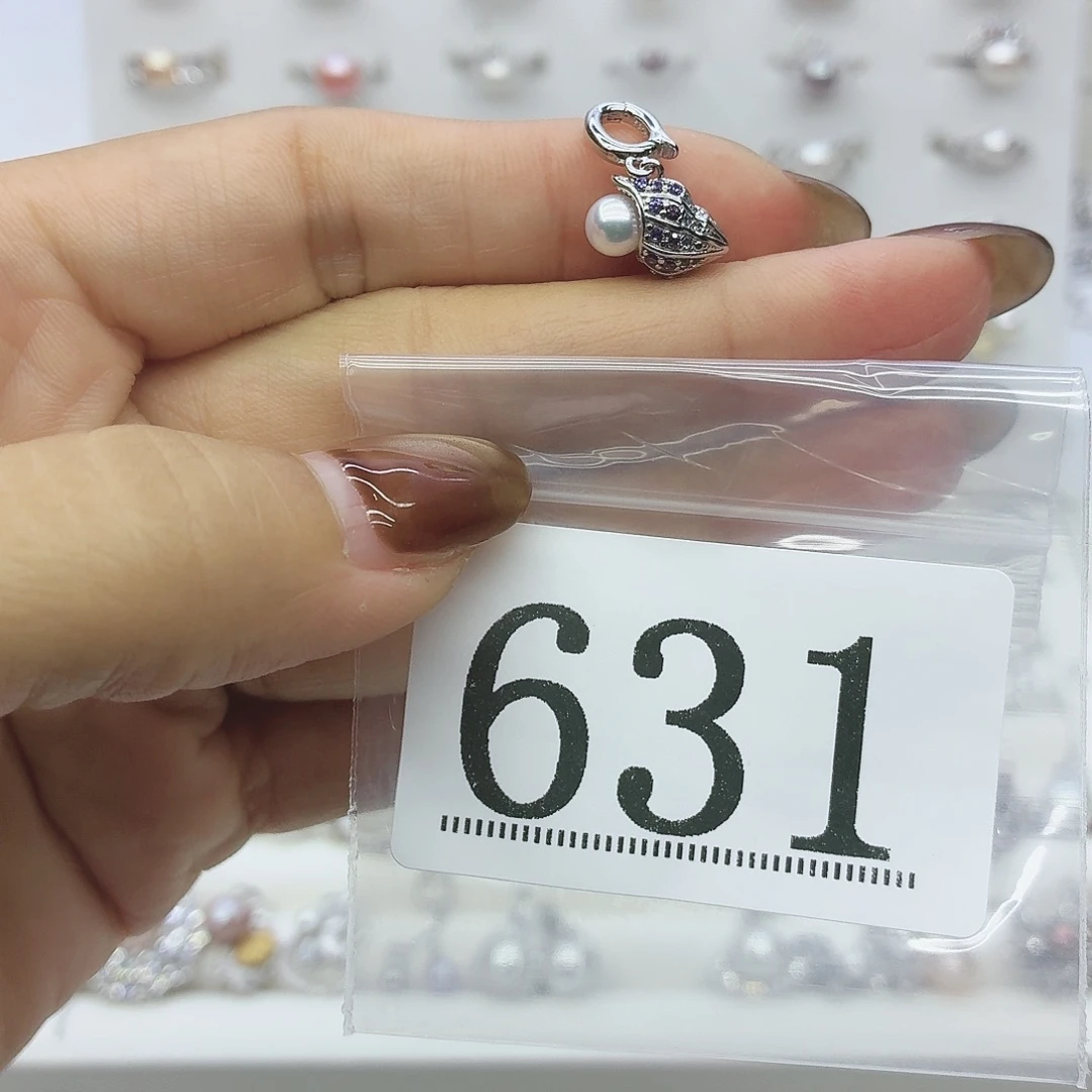 T***e珠宝奇石淡水珍珠银S925镶嵌631