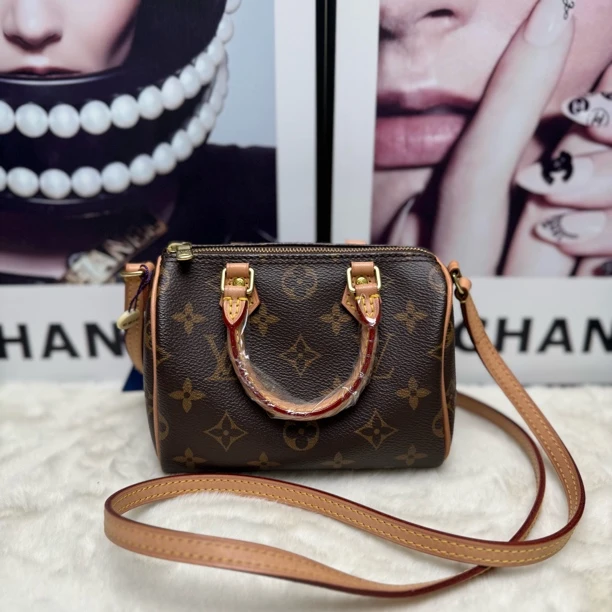 95新 LouisVuitton/路易威登 老花speedy nano老款52M30058