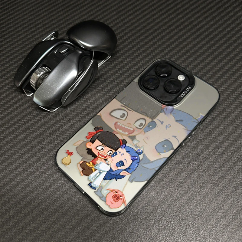 Q版哪吒适用苹果16手机壳iPhone15保护套卡通14/13promax全包防摔