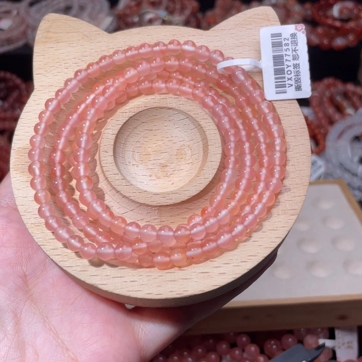 南红玛瑙未镶嵌配饰手串5咪冰粉1702