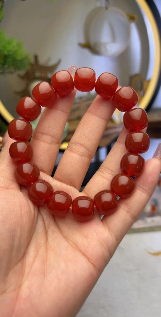 精品正红老邢珠玛瑙手串