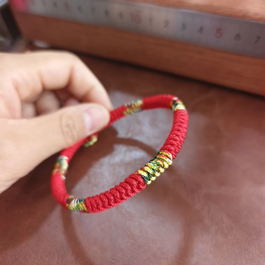 金刚结文创手绳陈道明老师同款五彩金刚结文创商品纯手工情侣红色