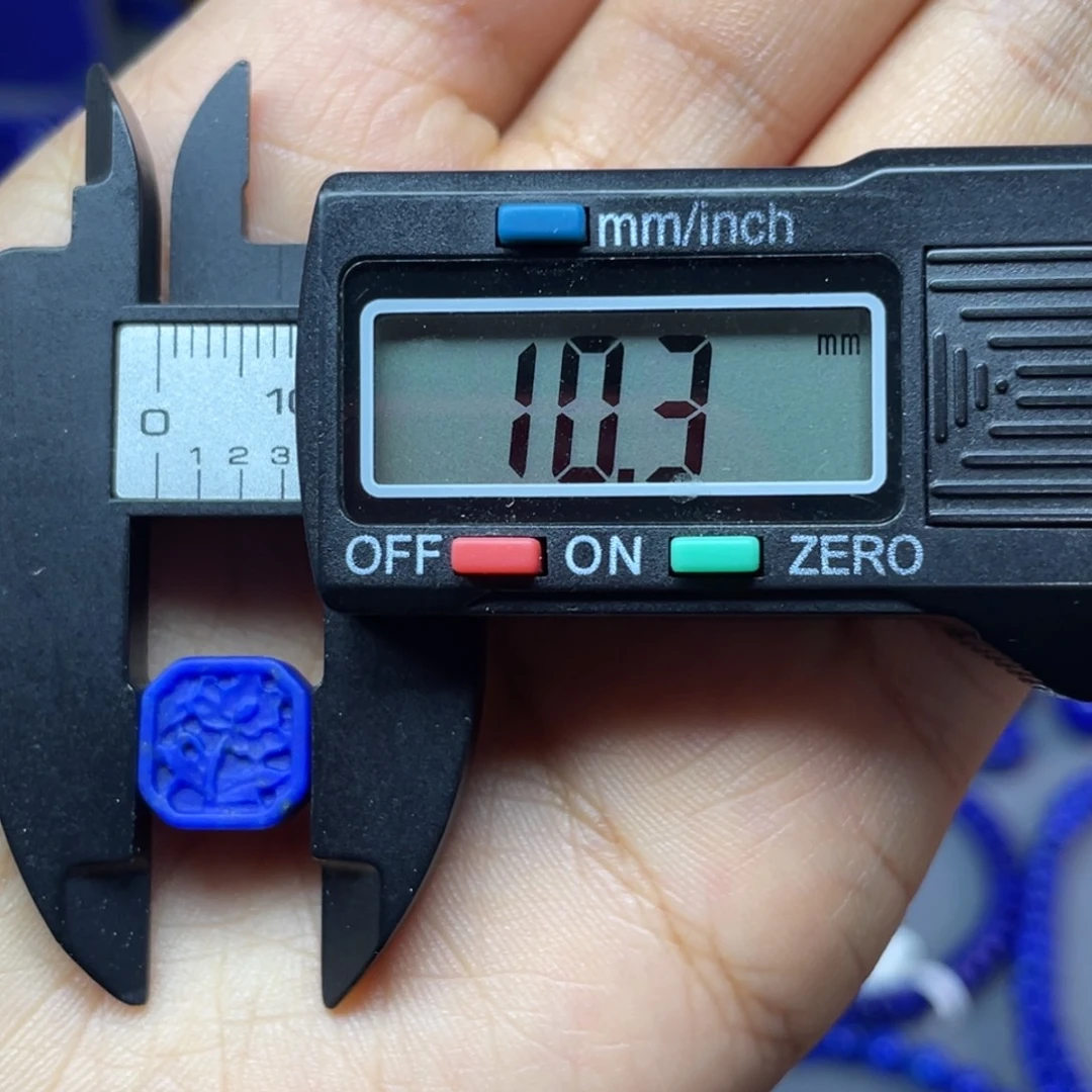 青金石未镶嵌10×10mm莲花配饰