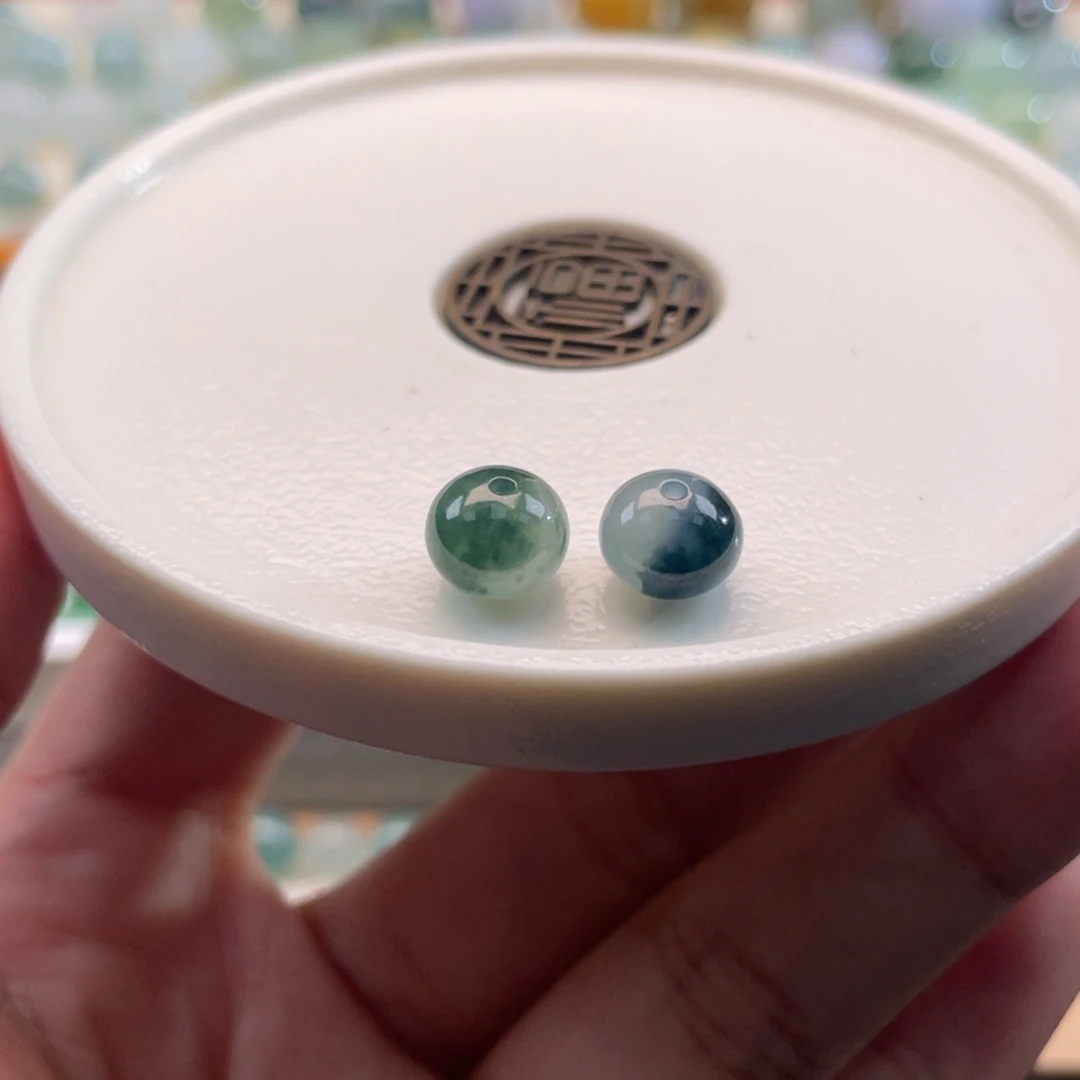 未镶嵌定制翡翠天然缅甸翡翠a货一对卡8