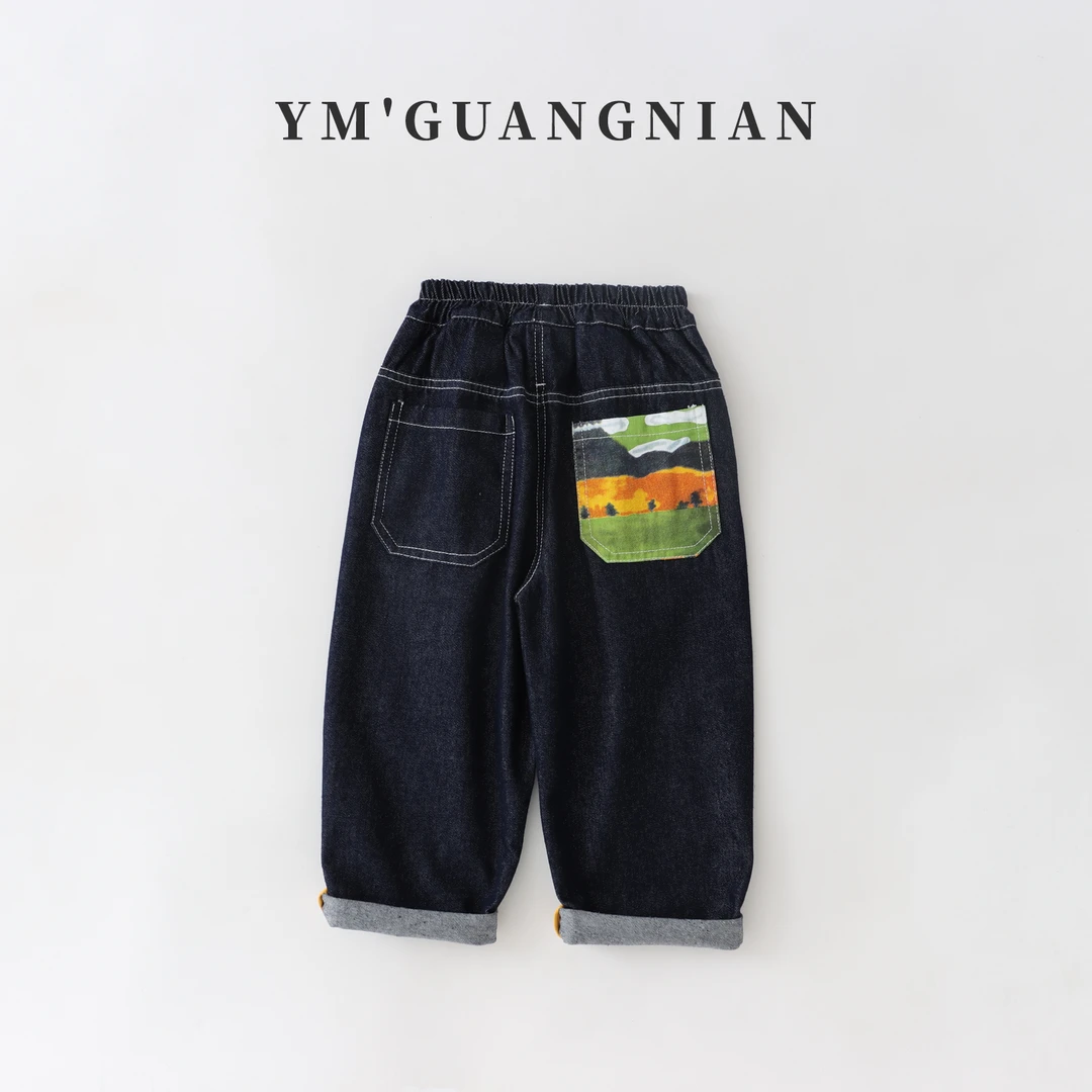 【幼棉光年】夏季男童百搭休闲牛仔裤儿童水洗柔软舒适6211201