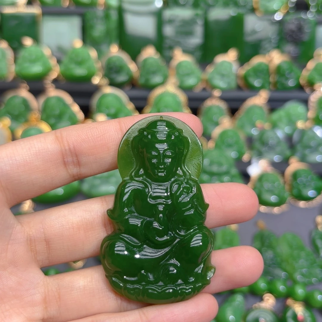 颈饰未镶嵌和田玉（碧玉）编绳