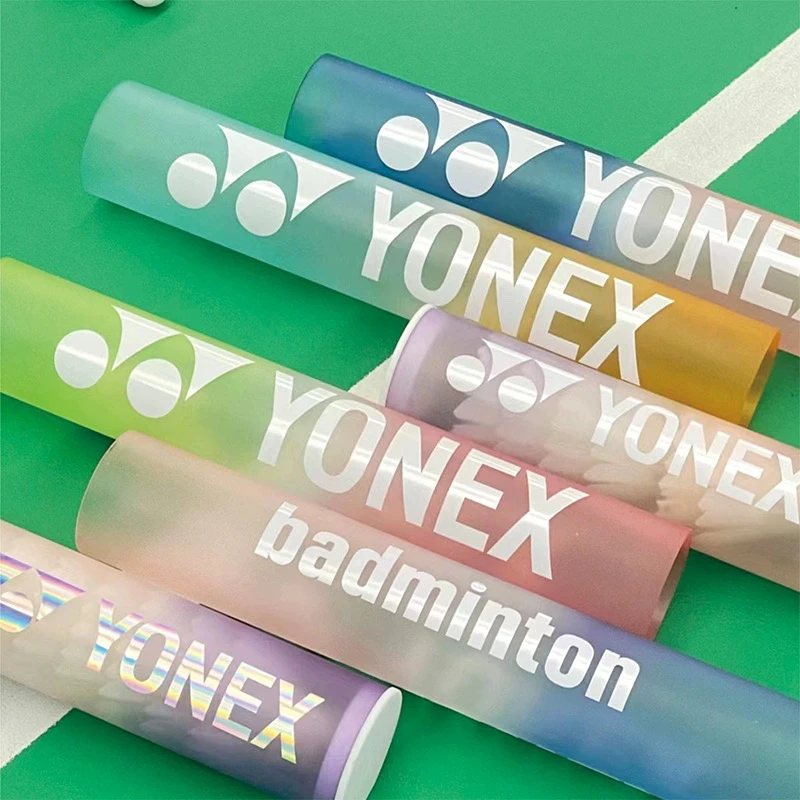 亚克力透明磨砂手工羽毛球桶彩色渐变球桶保湿耐打球桶简约耐用款