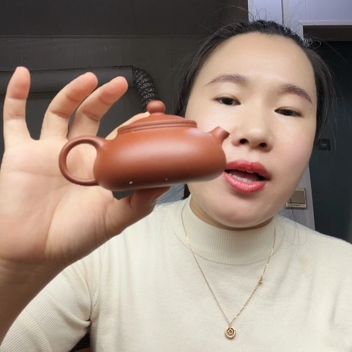 茶壶紫砂原矿半手工降坡寒江150cc