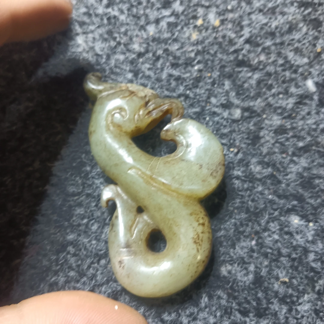 和田玉飞凰腾达手把件