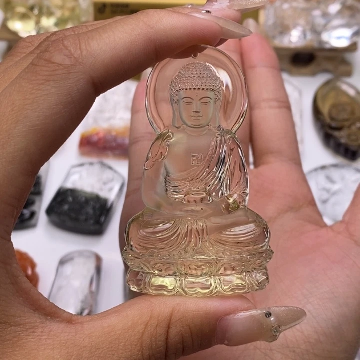 未镶嵌颈饰水晶方***界定制