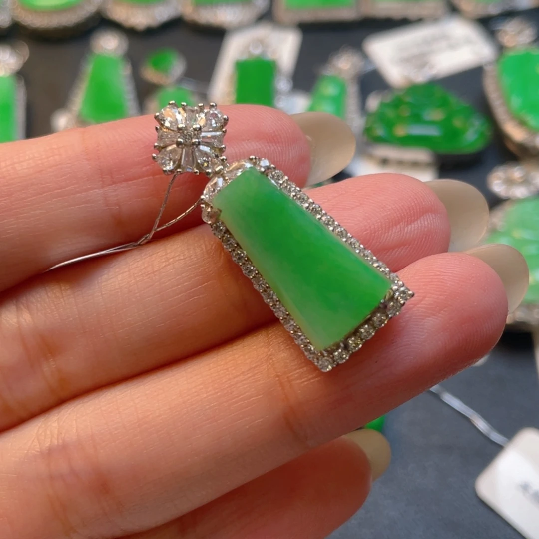 翡翠银S925镶嵌颈饰