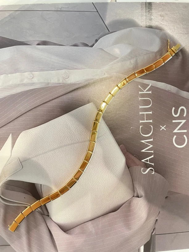 【金禧禧】18K金方块手链