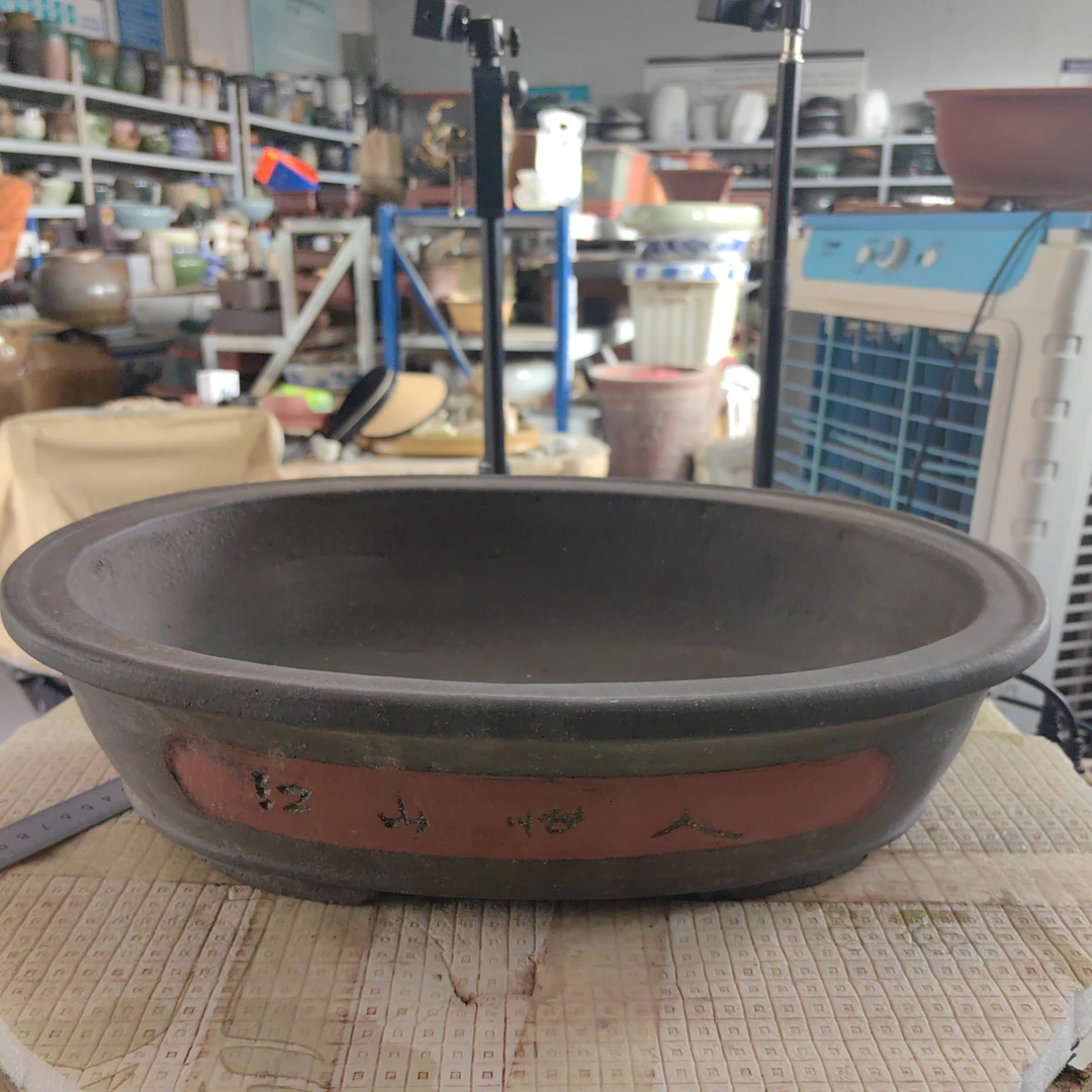 特大号紫砂椭圆形40cm花盆适合户外庭院绿植与罗汉松盆景