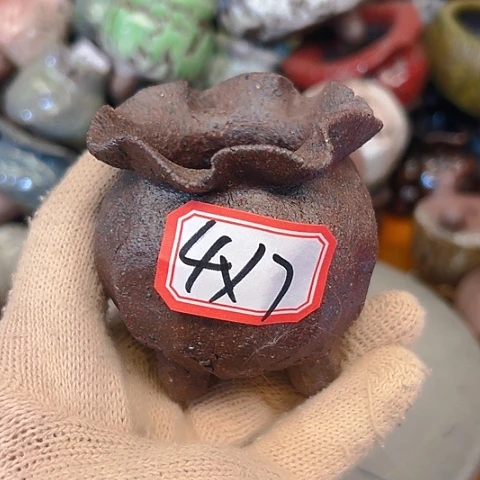 粗陶花盆手工花盆