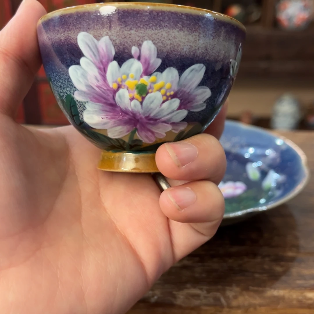 美***玉景德镇柴烧手工手绘陶瓷