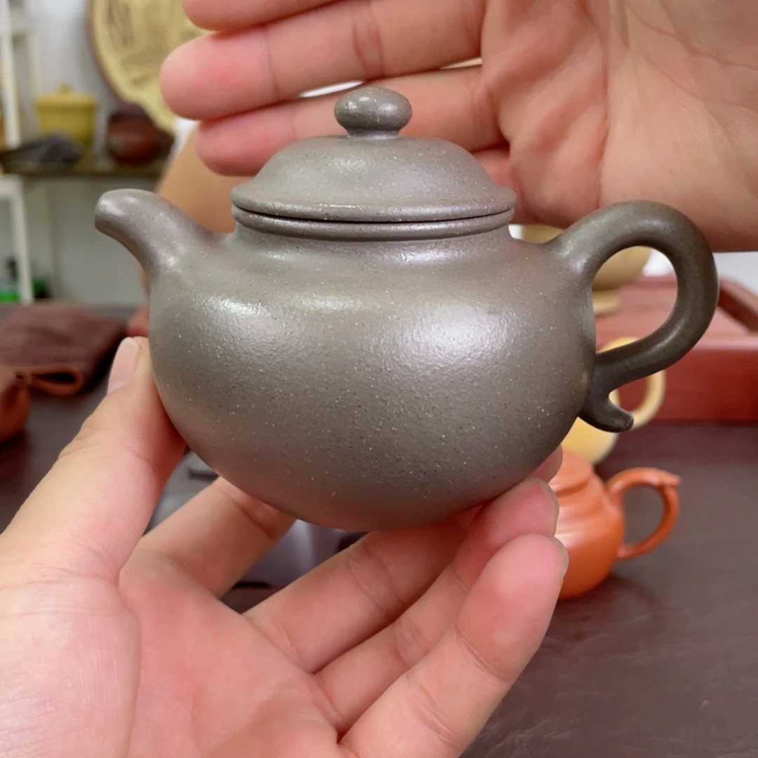 茶壶紫砂莲子 青灰