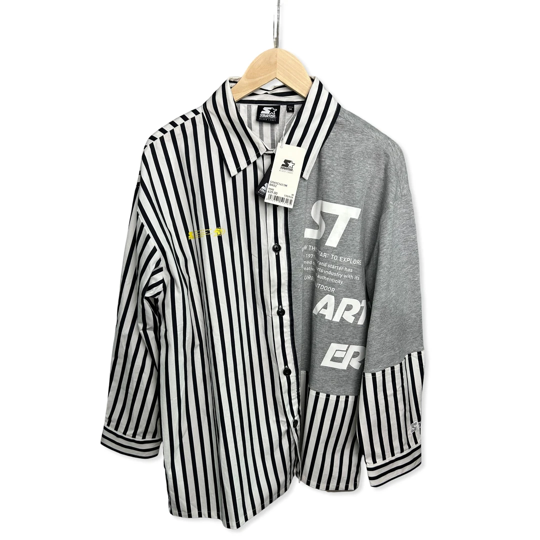 【特惠铺】Starter 黑白色 长T STH1C1411M