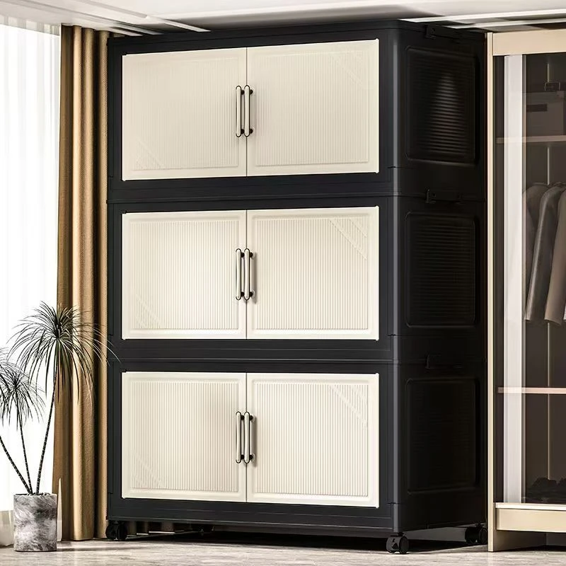 加厚式折叠收纳柜家用简易收纳箱储物箱柜家居塑料置物柜眼霜韩伦