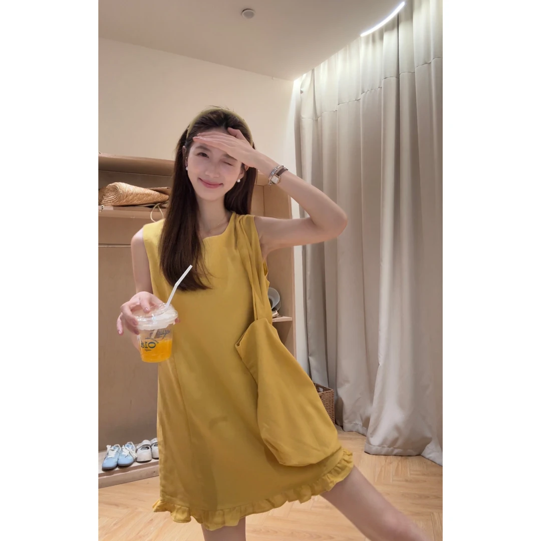 [YS] 花边韩系背心连衣裙（送包包）~X444