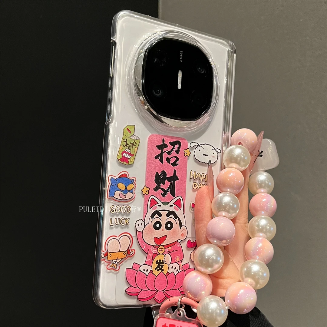 可爱小新适用华为MateX6典藏版折叠屏手机壳磁吸中轴Matex5防摔X3