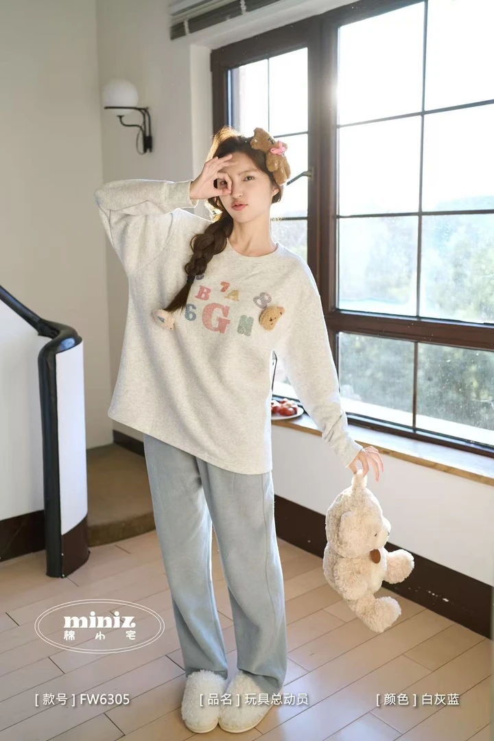 【NN+】【棉小宅玩具总动员】秋季长袖睡衣家居服套装甜美上衣外穿