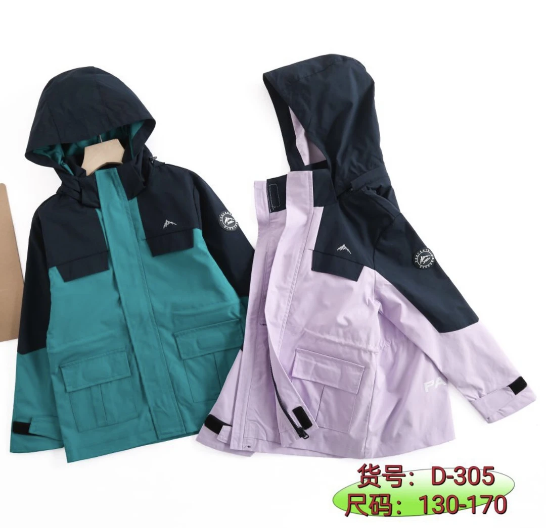 户外机能防风外套【无惧冲锋】连帽可拆卸！春秋儿童冲锋衣外套 6505