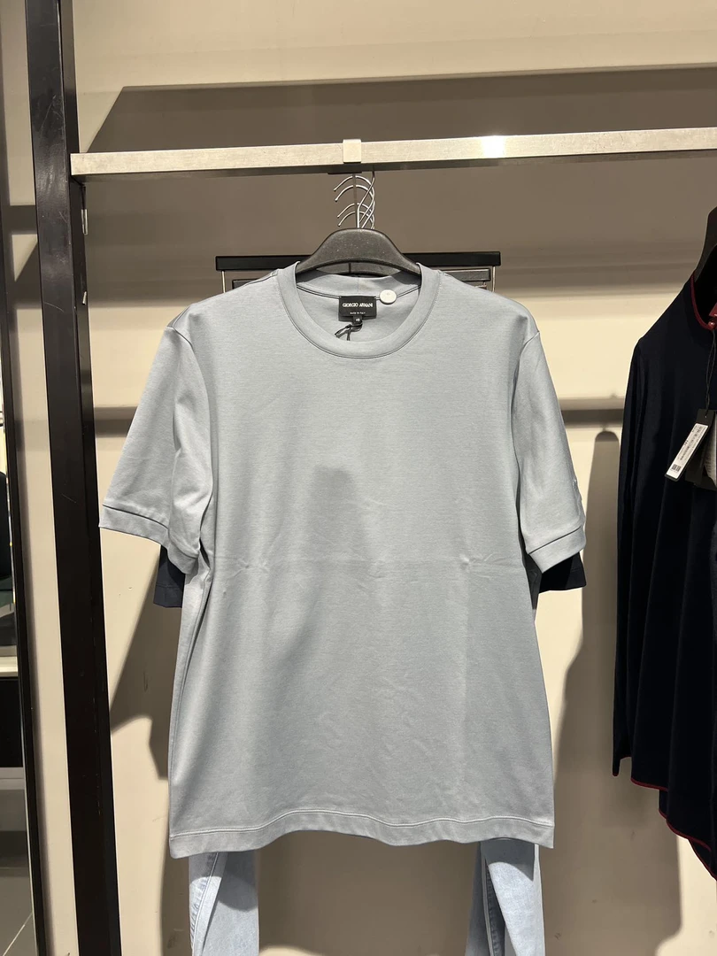 全新未使用 GIORGIO ARMANI/阿玛尼 男士刺绣短袖 不退换