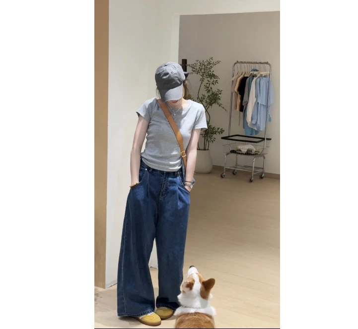 【抽绳T】只出不进-夏季新款纯欲小心机露背镂空抽绳短袖T