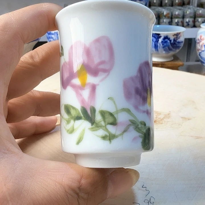 景德镇陶瓷手工手绘闻香杯