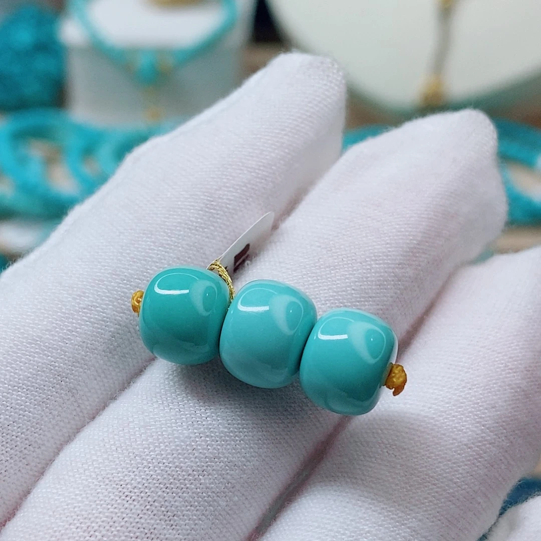 未镶嵌绿松石高瓷高绿老型套装9