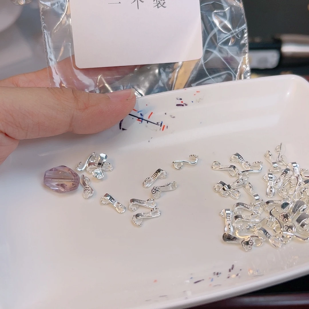 水晶珠宝半成品银S925镶嵌156