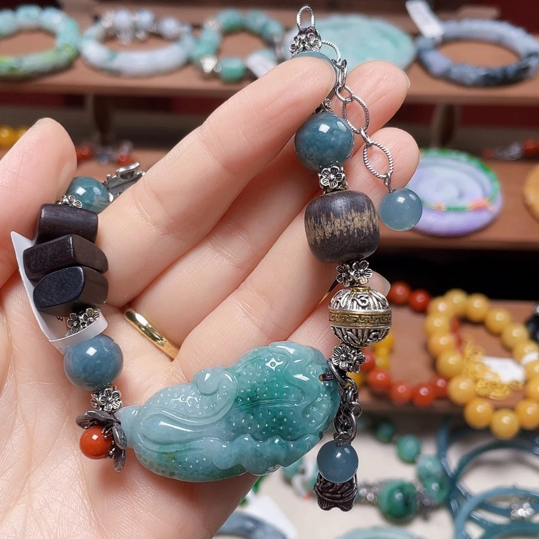 翡翠未镶嵌手链饰品