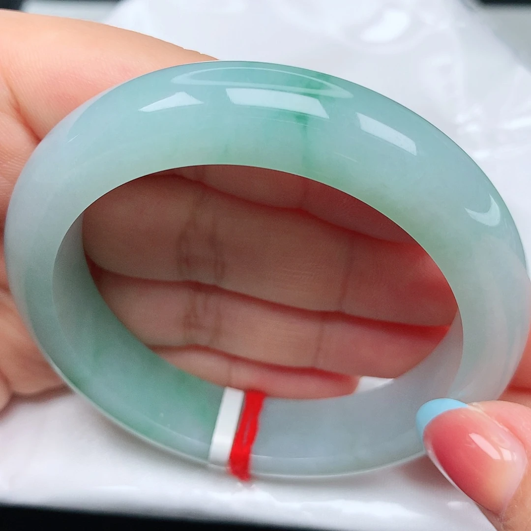 未镶嵌手镯翡翠21宽版冰胶蓝