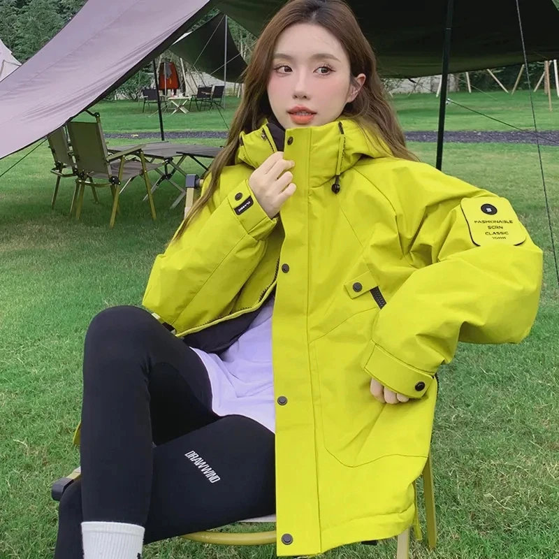 春秋款可拆卸冲锋衣男装女款情侣黑色防水防风衣户外套机能夹克衫