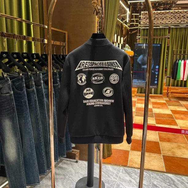 AX-YC.2025设计师新款潮流百搭时尚重工棒球服外套-55008