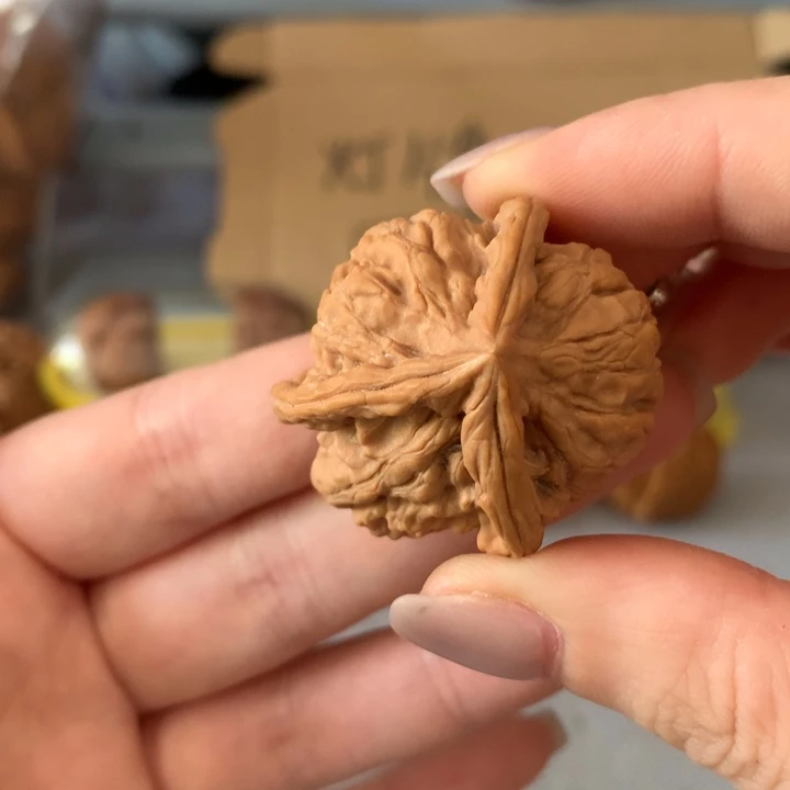 刘***滑文玩核桃把件异形单只