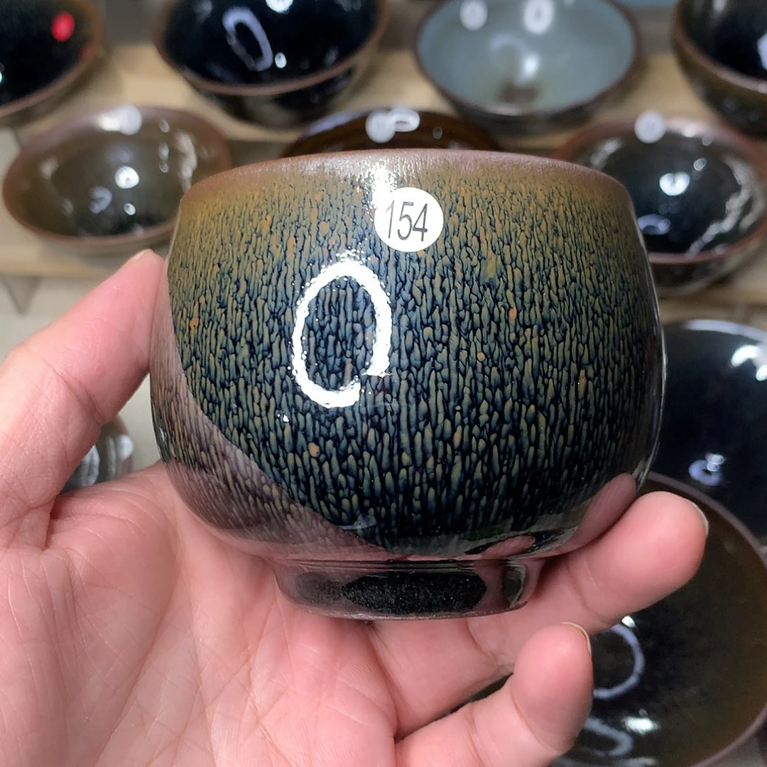 生***迹茶盏154 原矿原釉建盏主人杯
