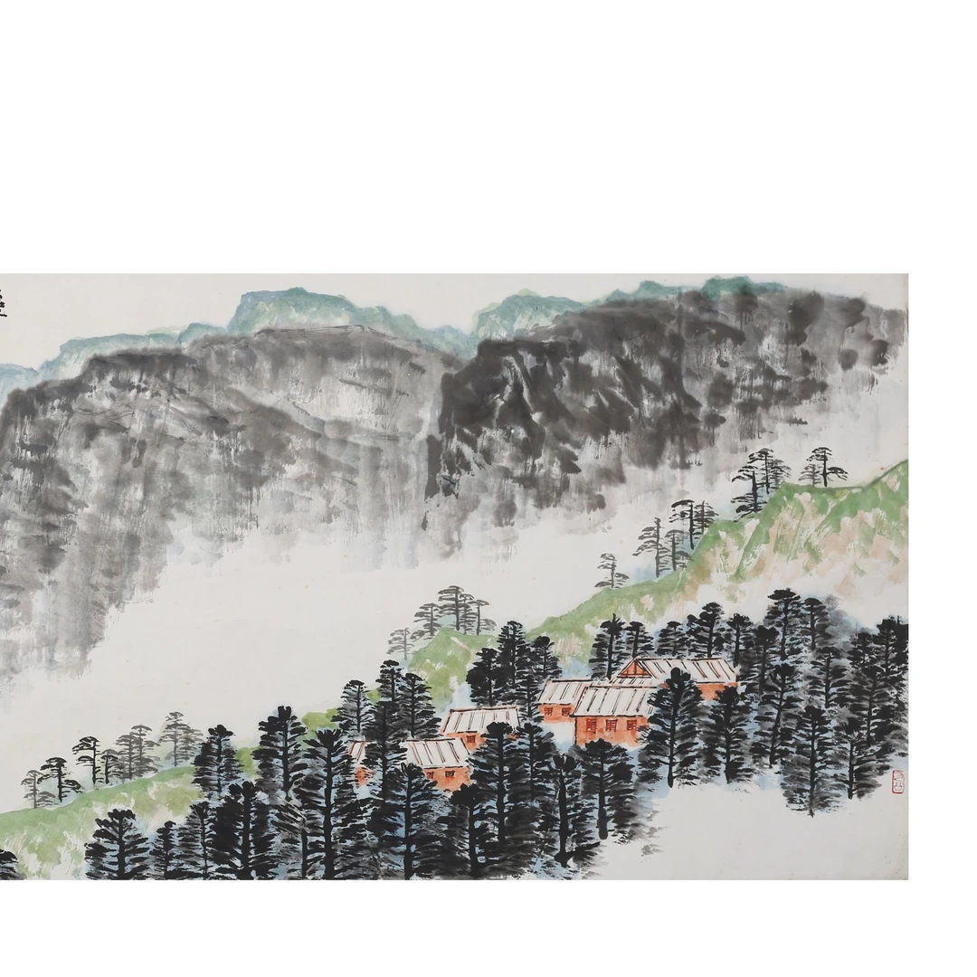 LOT.025 佚名 山水 纸本镜片 69*137cm 1693
