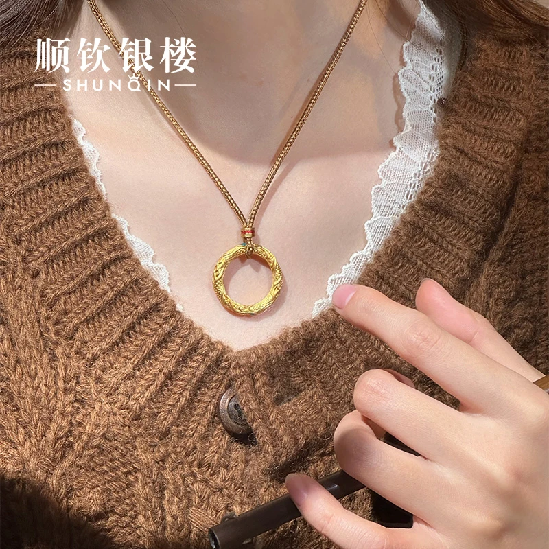顺钦银楼 吊坠足银  【乾坤圈套链】足银999.9爆火哪吒乾坤圈吊坠