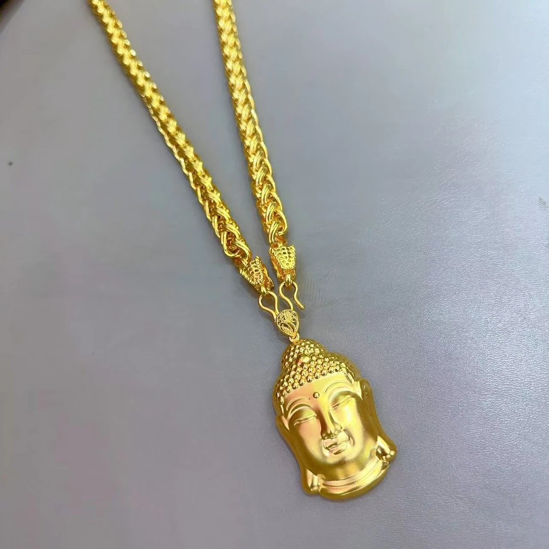 铜合金项链 226粗链佛头项链