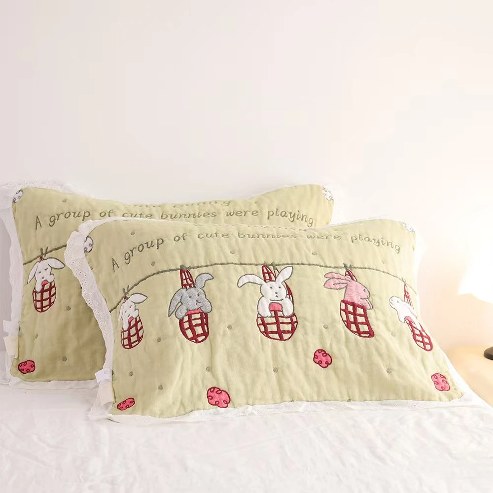 DW 0470 花边枕巾 兜兜兔