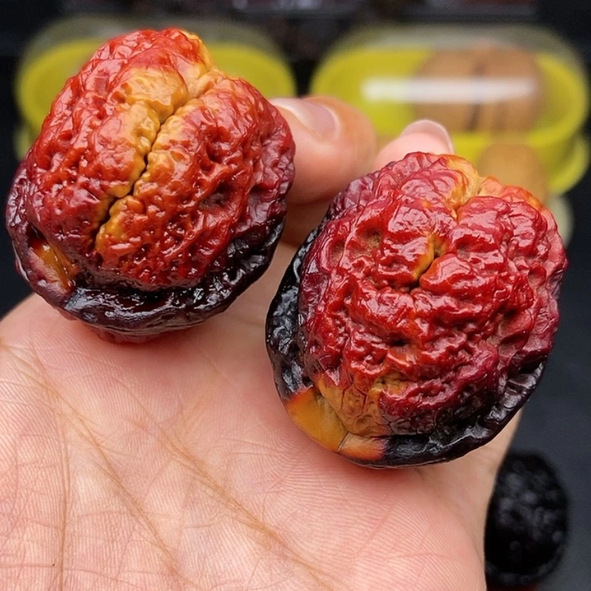 【闪购商品】文玩核桃把件41尺七彩老蟾头